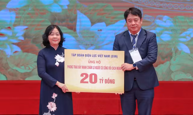EVN ủng hộ 20 tỷ đồng chăm lo cho người có công với cách mạng
