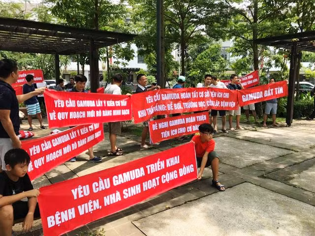 Cư dân tập trung phản đối chủ đầu tư thay đổi quy hoạch