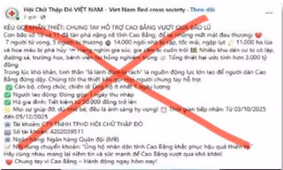 Công an cảnh báo mạo danh Hội Chữ thập đỏ để lừa đảo.