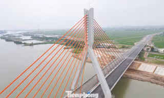 Cầu Đồng Việt cầu có tổng chiều dài hơn 811 m, mặt cầu rộng 23,5 m. Ảnh: Nguyễn Thắng