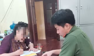 Công an làm việc chị H.