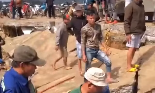 Hiện trường vụ tai nạn.