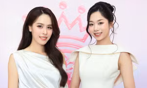 Á hậu Ngọc Hằng, đại sứ Thùy Dương rạng rỡ tại ngày hội tuyển sinh Hoa hậu Việt Nam