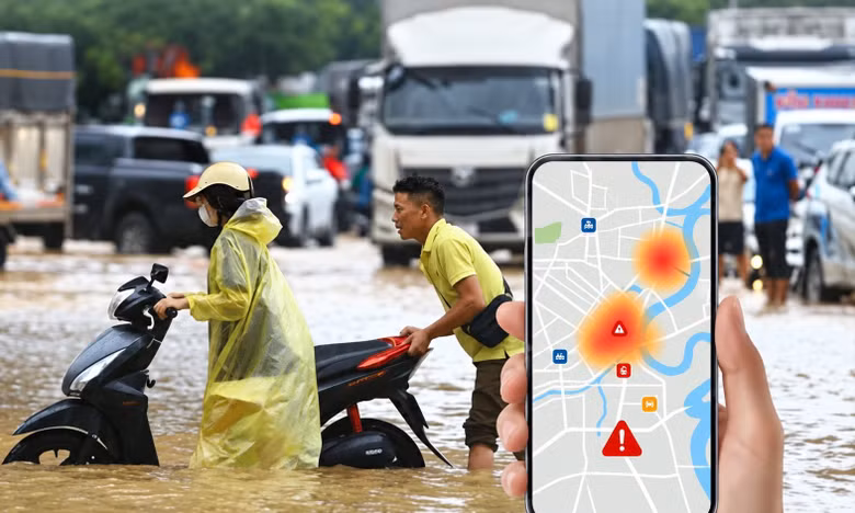 Cách tra cứu nhanh chóng điểm ngập trên ứng dụng iHanoi