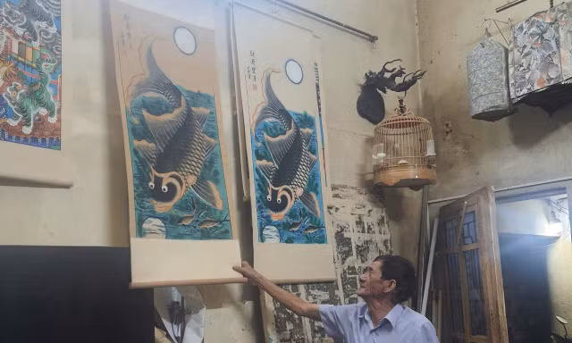 Trong căn phòng của nghệ nhân Lê Đình Nghiên
