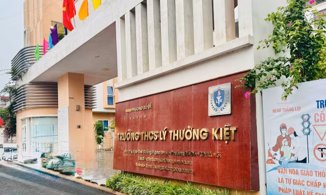 Trường THCS Lý Thường Kiệt. Ảnh: NGHIÊM HUÊ