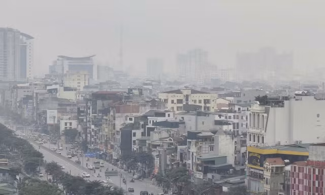 Bụi mịn dày đặc như sương mù 