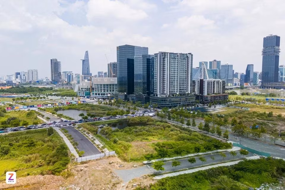 Khu đất dự kiến xây tòa tháp 99 tầng ở Khu đô thị mới Thủ Thiêm. Ảnh: Quỳnh Danh.
