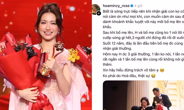 Động thái của Hòa Minzy trước tranh cãi "chiếm sóng" lễ trao giải Mai Vàng