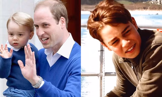 Hoàng tử George càng lớn càng điển trai, vẻ ngoài được khen giống bố William