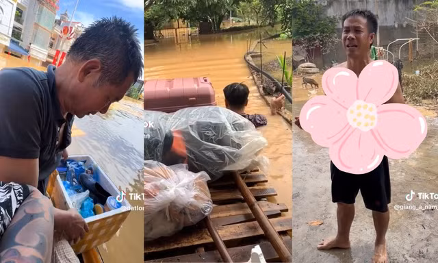 Xúc động giữa mùa lũ: Bố mẹ làm tất cả vì con, người mạnh mẽ nhất cũng khóc