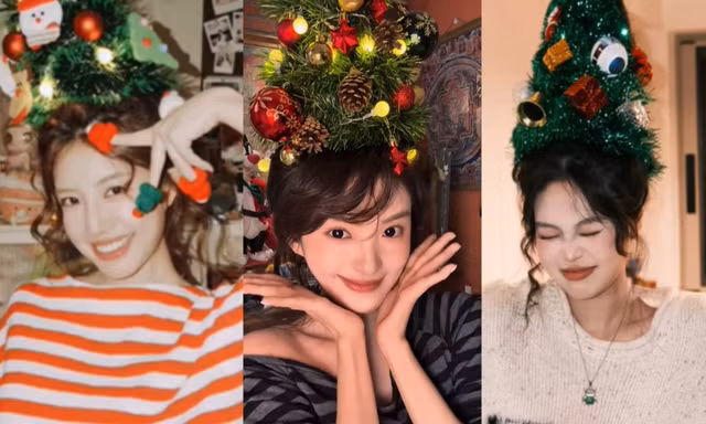 Trào lưu buộc tóc cây thông Noel, tưởng Chương Nhược Nam "đu trend" hóa ra cú lừa
