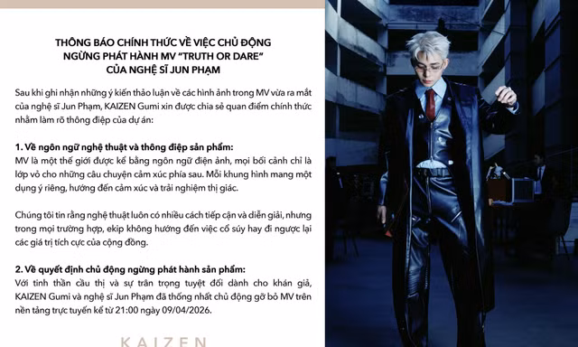 Jun Phạm dừng phát hành MV Truth Or Dare, cộng đồng Carrot phản ứng ra sao?