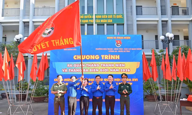Tuổi trẻ Khánh Hòa ra quân Tháng Thanh niên và Tháng Ba Biên giới năm 2026