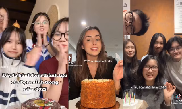 Cùng Gen Z "chào tạm biệt" năm 2025 với trào lưu "chiếc bánh thành tựu"