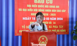 Điểm bầu cử đặc biệt ở Đà Nẵng với 100% cử tri lần đầu bỏ phiếu