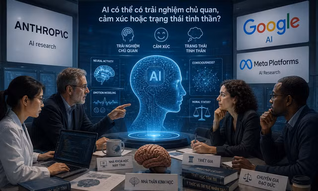 Liệu các mô hình AI có thể sở hữu trải nghiệm chủ quan, cảm xúc hoặc thậm chí trạng thái tinh thần hay không? Minh họa: Thái An.
