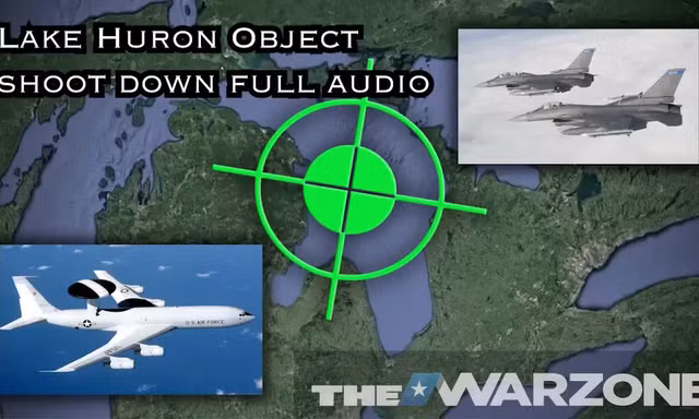 Sau nghi án do thám Trung Quốc, Mỹ công bố vật thể bí ẩn bị tiêm kích F-16 bắn hạ trên hồ Huron
