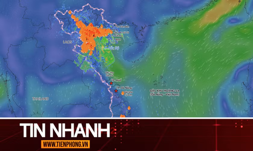 TIN NHANH: Mưa lớn ở Bắc Bộ và Hà Nội kéo dài đến khi nào?