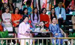 Phu nhân Tổng Bí thư, Chủ tịch nước và Phu nhân Tổng thống Hàn Quốc tham quan Bảo tàng Dân tộc học Việt Nam