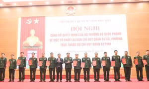 Phú Thọ điều động, bổ nhiệm 148 Chỉ huy trưởng Ban CHQS xã, phường