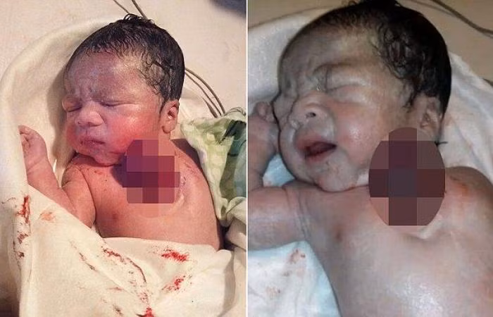 Bé gái sinh ra có trái tim nằm ngoài lồng ngực