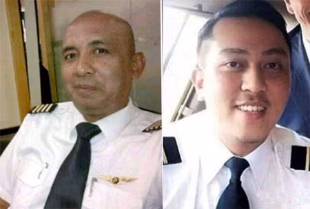 Cơ trưởng Zaharie Ahmad Shad (trái) và cơ phó Fariq Ab Hamid 