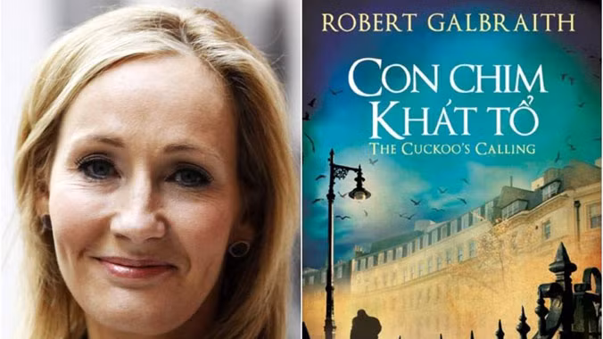 Tác giả J.K. Rowling (Robert Galbraith) và bìa cuốn “Con chim khát tổ”