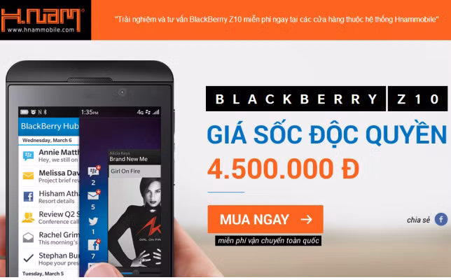 Z10 được bán giá 4,5 triệu từ hôm qua