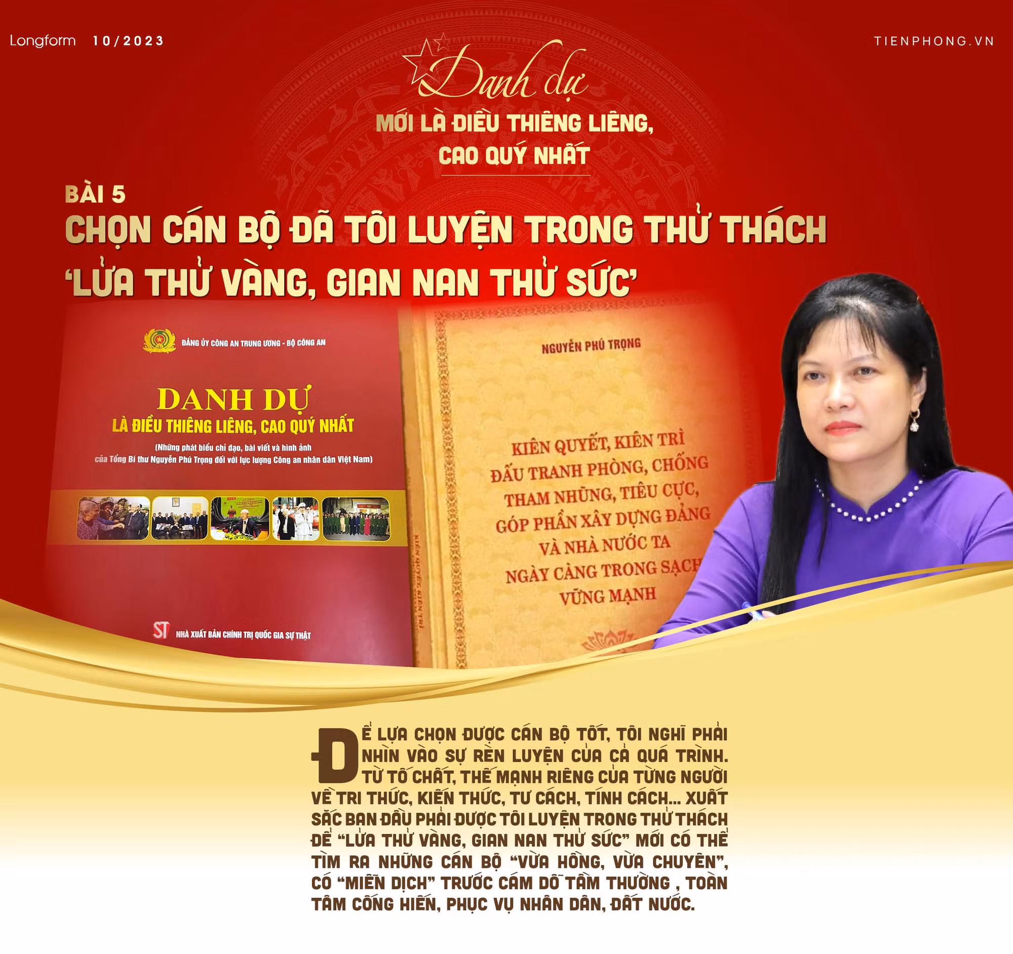 Chọn cán bộ đã tôi luyện trong thử thách - 'lửa thử vàng, gian nan thử sức'