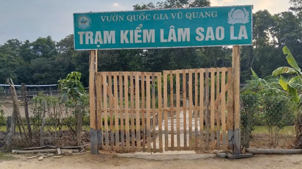 Trạm kiểm lâm Sao La được đặt dưới dãy núi Trường Sơn hùng vĩ, nằm giữa lòng hồ Ngàn Trươi.