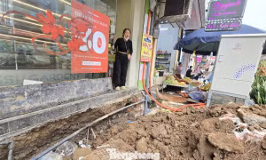 Ngổn ngang công trường thi công đường Nguyễn Tuân