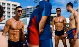 Náo loạn bãi biển vì Ronaldo 