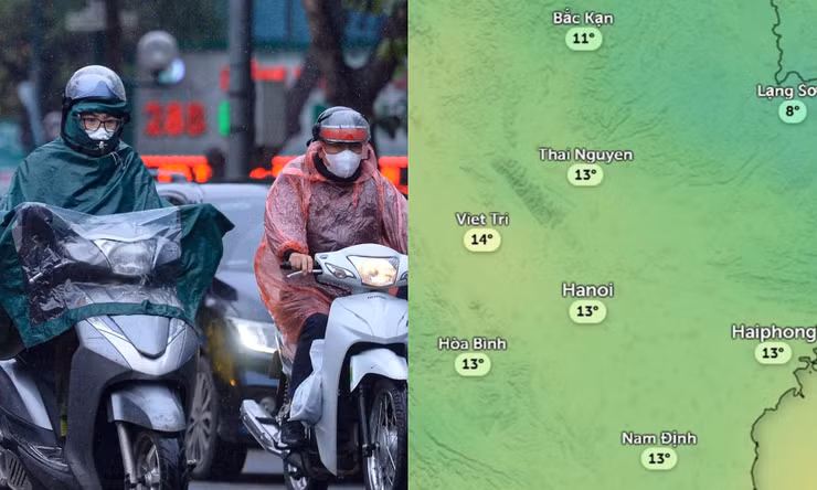 Hà Nội còn mưa đến bao giờ sau đợt lạnh 13 độ C?
