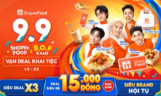 Nạp năng lượng cho năm học mới cùng loạt deal ShopeeFood 9.9