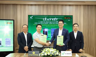 V-Green hợp tác với thế giới di động triển khai hơn 2.000 trạm sạc và tủ đổi pin xe điện trên toàn quốc