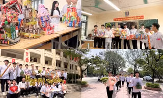 Hà Nội: Nam sinh THPT Minh Khai hóa "rể phụ" tặng quà 20/10, netizen "tan chảy"