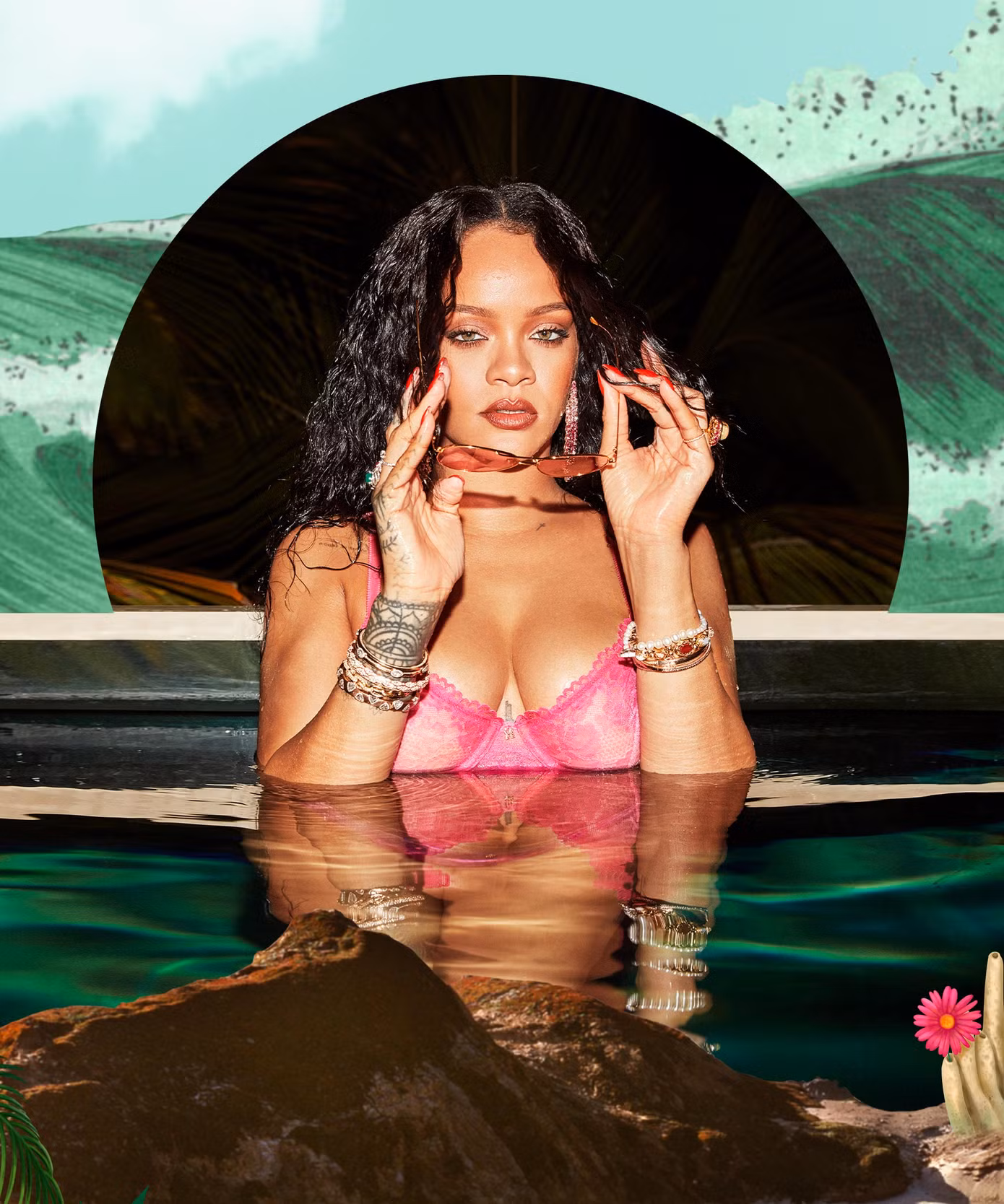 Rihanna bốc lửa với nội y Giáng sinh ảnh 5