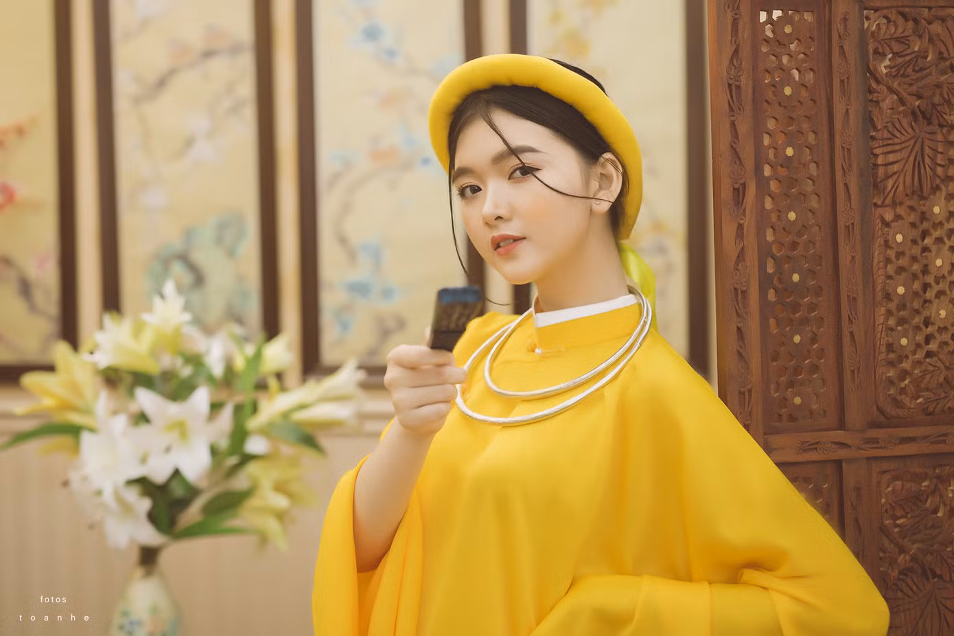 Nữ sinh thanh tao trong cổ phục Việt đón xuân ảnh 5