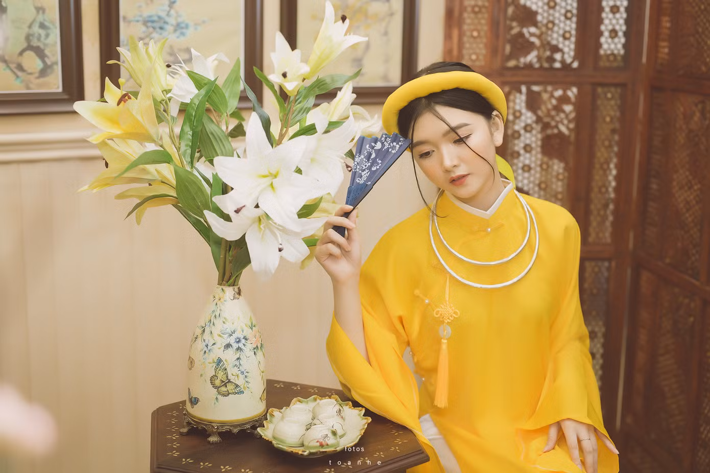 Nữ sinh thanh tao trong cổ phục Việt đón xuân ảnh 4