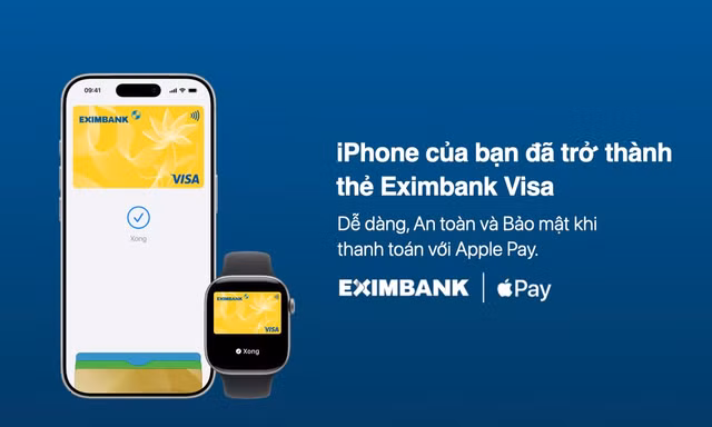  Thẻ Eximbank Visa thêm lựa chọn thanh toán không tiền mặt với APPLE PAY