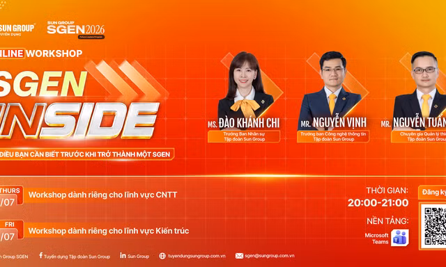 Bứt phá sự nghiệp cùng workshop trực tuyến giải mã chương trình Sun Group SGEN 2026
