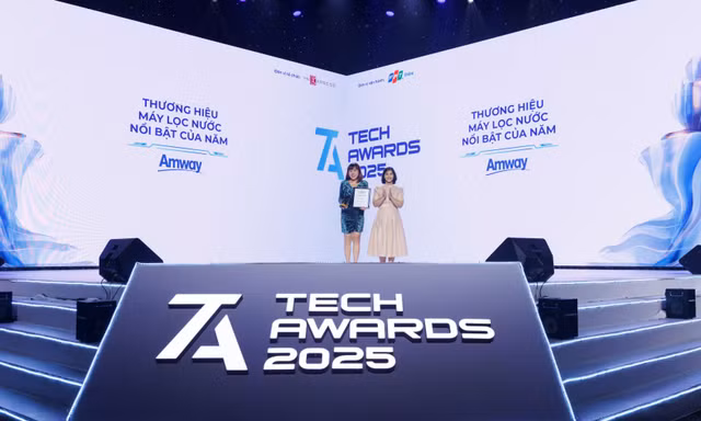 Amway lập cú 'hattrick' với giải 'Thương hiệu máy lọc nước nổi bật của năm' tại Tech Awards 2025
