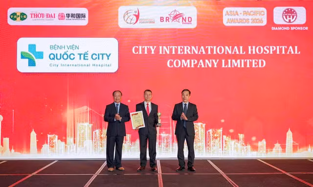 Bệnh viện Quốc tế City vinh dự đạt 'Top 3 Thương hiệu tiêu biểu Châu Á Thái Bình Dương 2026'