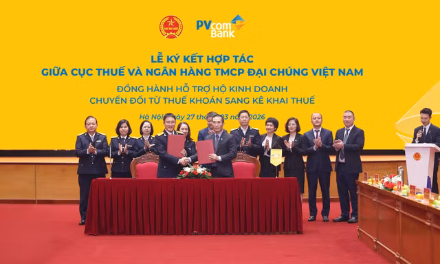 PVcomBank hợp tác với Cục Thuế hỗ trợ hộ kinh doanh kê khai thuế