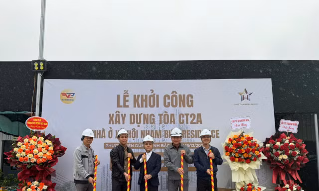 Khởi công toà nhà CT2A dự án NOXH Nham Biền Residence tại phường Yên Dũng, tỉnh Bắc Ninh 