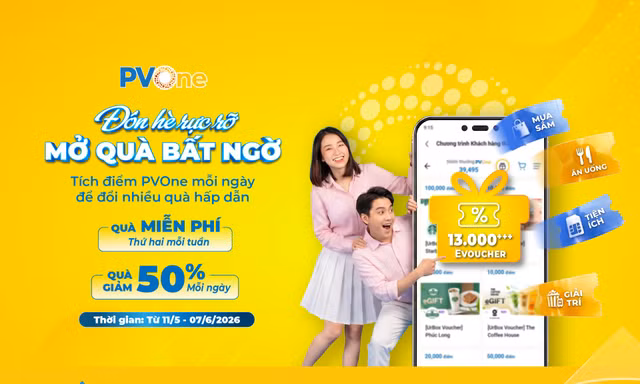 Cùng PVcomBank đón hè rực rỡ với hơn 13.000 quà tặng trên hệ sinh thái PVOne