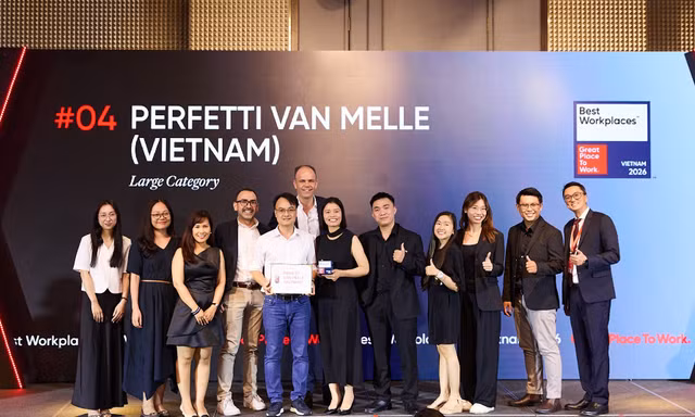 Perfetti Van Melle Việt Nam ghi danh Top 4 nơi làm việc xuất sắc hàng đầu Việt Nam 2026
