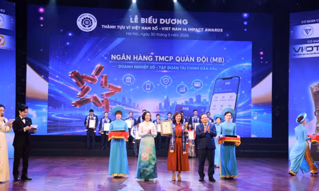 BIZ MBBank được vinh danh tại lễ biểu dương thành tựu tác động vì Việt Nam số 2026