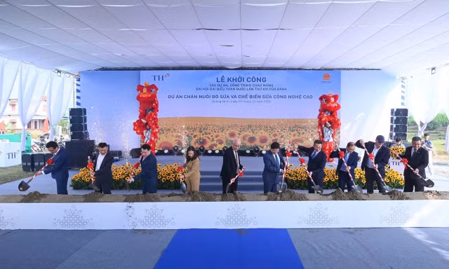 Khởi công dự án chăn nuôi bò sữa và chế biến sữa công nghệ cao của Tập đoàn TH tại tỉnh Quảng Ninh